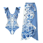 2026 New Arrival Push Up Women Bikini Set Floral Printed Ruffle Bikinis Strappy Bandage Swimwear Brazilian Biquini Bathing Suit