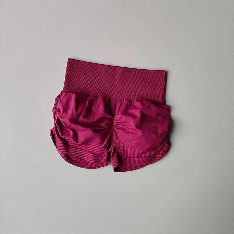 High Waist Women's Yoga Fitness Shorts Tight Fit Abdominal Slimming Lifted Buttocks Three Part Pants Exercise Clothing