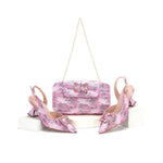 doershow hot selling Italian Shoes And Bag Sets For Evening Party With Stones Italian Leather Handbags Match Bags!HWS1-8