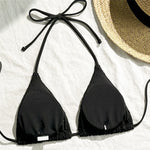 Beige Mesh Cover Ups Swimwear Halter String Triangle Bikinis Sets 3 Pieces Micro Thong Sexy Swimsuit Women 2026 Bathing Suit