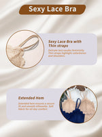 7 Pieces Color Women' Sexy Lace Wire-free Bras Lightweight Breathable Back Support, Gathered Shaping for Natural Curves