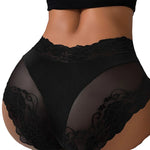 1pcs Black Sexy Lace Women Panties Fashion Ribbed Comfortable Lady Briefs Elegant Sexy Lingerie Hot Sale Floral Female Underwear
