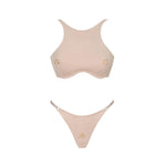 Sexy 3Pcs Swimsuit With Mini Skirt Women Bikini Push Up Swimwear Solid Biquini High Cut Monokini Swim Suit Bathingsuit Beachwear
