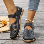 2026 New Summer Women Sandals Ladies Sandals Comfortable Flats Walking Sandals Covered Toe Beach Shoes Woman Footwear