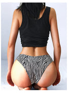 Ice Silk Seamless Snake Leopard Women Panties Sexy G String Thong Underwear T Back Girls Briefs Fitness Lingerie Plus Size M-XXL