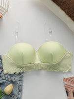 Women's Sexy Lace Front-Buckle Bra with Steel Ring Gathered Push-Up Breathable Comfortable Close-Fitting Underwear MR3466
