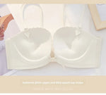 Front Button Underwear Women's Small Chest Pull Up To Show Large Summer Thin Collection Breast Anti-sag White Thin Strap Bra