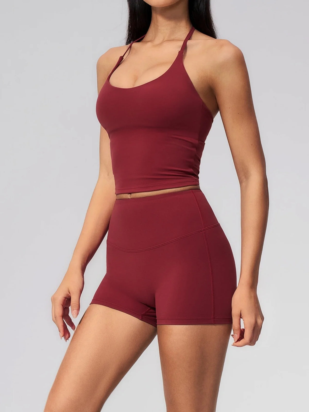 Quick Drying 2 Pcs Yoga Sets Women V Neck Slimming Sports Tank Top High Waist Shorts Fitness Suit Outwear Gym Running Tracksuits
