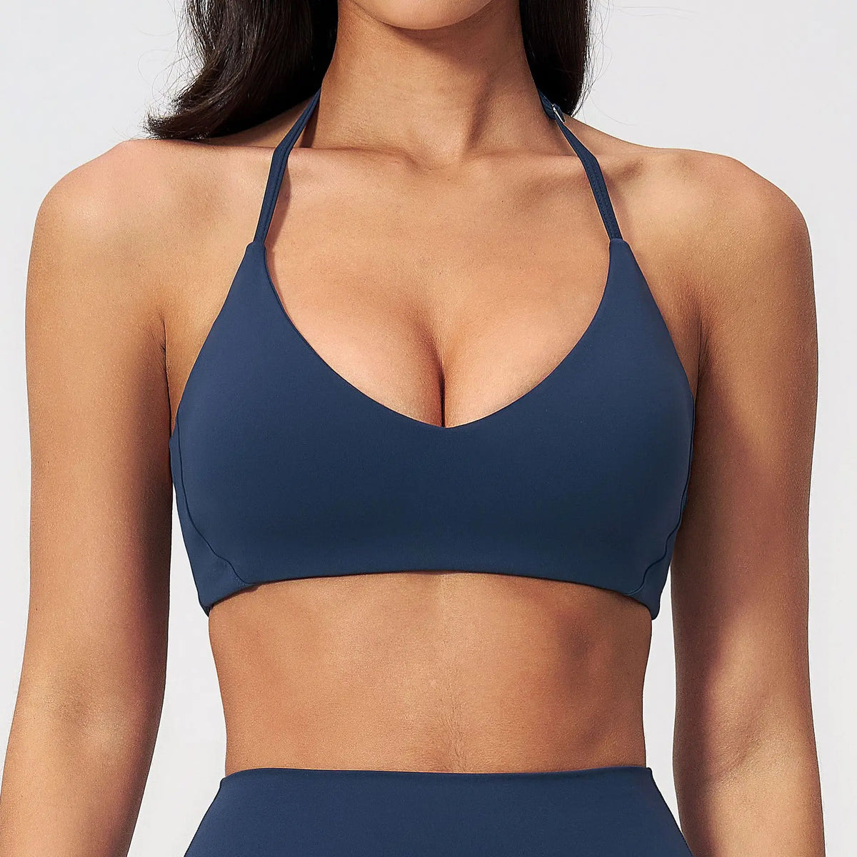 Hanging Neck Yoga Bra Women Sports Bra Breathable Shock Proof Gym Workout Fitness Push up Top Running Active Sportswear Vest Bra