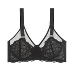 Women's Floral Lace Buckle Front Wireless Bra,Breathable Comfortable lingerie Top for Daily Wear,Women's Lingerie for All Season