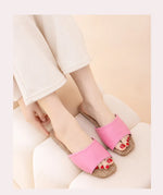 2026 New Breathable Linen Slippers For Women Men Spring Summer House Shoes Soft PU Leather Anti-slip Couples Home Floor Slides