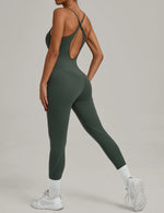 Padded One-Piece Yoga Clothes Sportswear Women's Gym Push Up Workout Clothes Fitness Sports Fitness Wear Yoga Jumpsuit