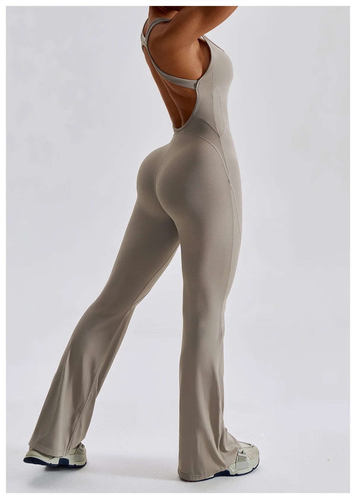 Women Fitness Bodysuit Backless One Piece Yoga Set Jumpsuit Sports Gym Workout Clothes Tights Active Wear Slim Playsuit Female