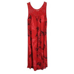 Mini Dress Floral Printed Lace Stitching O-Neck Sleeveless Women Summer Loose Tank Dress
