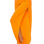 Hip Hop Style Yoga Dance Pants Women Harem Pants High Waist Side Slit Design Wide Leg Casual Trousers Solid Color