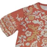 Summer Women Dress Half Sleeves Round Neck Retro Print A-line Big Hem Knee Length Loose Casual Daily Wear Vacation Midi Dress