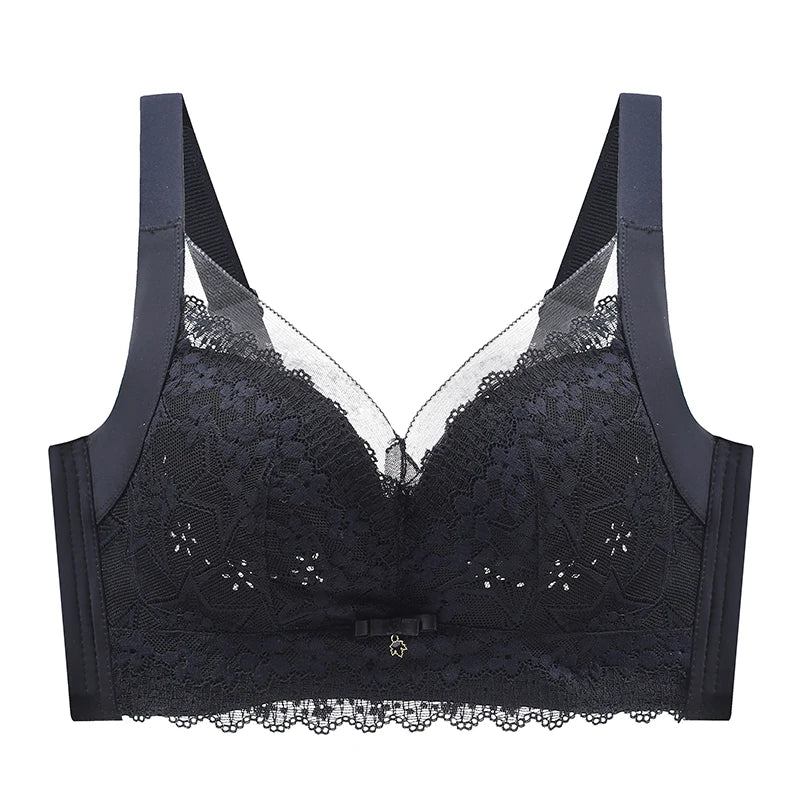 Spring And Summer New Five-breasted Thin Hole Cup Breathable Bra Without Underwire, Breast-proof Sagging Underwear Looks Thin Bh