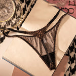 Ice Slik Low Waist Girls G String Leopard Flower Women Panties Sexy Briefs Thong T-back Underwear Female Lingerie Size S-XL