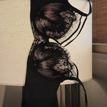Sexy Lace Push Up Bra for Large BustMinimizer Effect Anti-Sag Brief Sets Support Adjustable Slimming Underwear Lingerie Bra