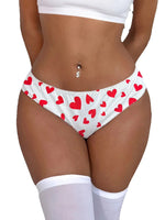 Stylish Heart Print Women Panties Low Rise Comfortable Ladies Briefs Underwear