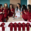 10 Pcs Bride Bridesmaid Robes Kimono Rhinestones Short Satin Robes for Women Wedding Party
