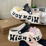 Clogs Thick-soled Slippers Women's Summer 2026 New Style Anti-slip Height-increasing Sandals and Slippers for Outdoor Wear