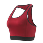 Women Sports Bra High Elastic Support Racerback Yoga Top Comfortable Breathable Workout Crop Top No Pads Underwear For Gym Yoga