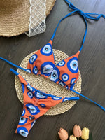 Leopard Halter Scrunch Butt Micro Thong Bikini Women Swimwear Female Swimsuit Two-pieces Bikini Set Bather Bathing Suit Swim