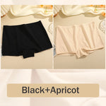 2PCS Women's Panties Cotton Seamless Sports Boxers Underwear Female Solid Color Briefs Cozy Lingerie Intimate Underpants XS-XL