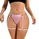 1pcs Fashion Style Sexy Women G-string Low Rise Pink Breathable Sexy Lingerie Panties Garter Straps Female Underwear Thongs