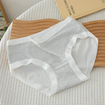 1 Pack Women's Ribbed Mid-Rise Panties Simple Letter Waistband Underwear 5 Colors Briefs Soft Breathable Comfort Fit Lingerie