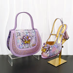Doershow Women Shoes and Bags To Match Set Italy Party Pumps Italian Matching Shoe and Bag Set for Party shoes!HG1-1