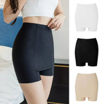 Ice Silk High Waist Women Tummy Control Seamless Shorts Double Layer Under the Skirt Boxer Safety Pants Women Shapewear