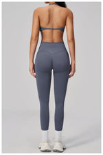 Breathable Quick Drying Yoga Set for Women Beauty Back Sports Bra High Waist Leggings Fitness Suit Outwear Gym Running Tracksuit