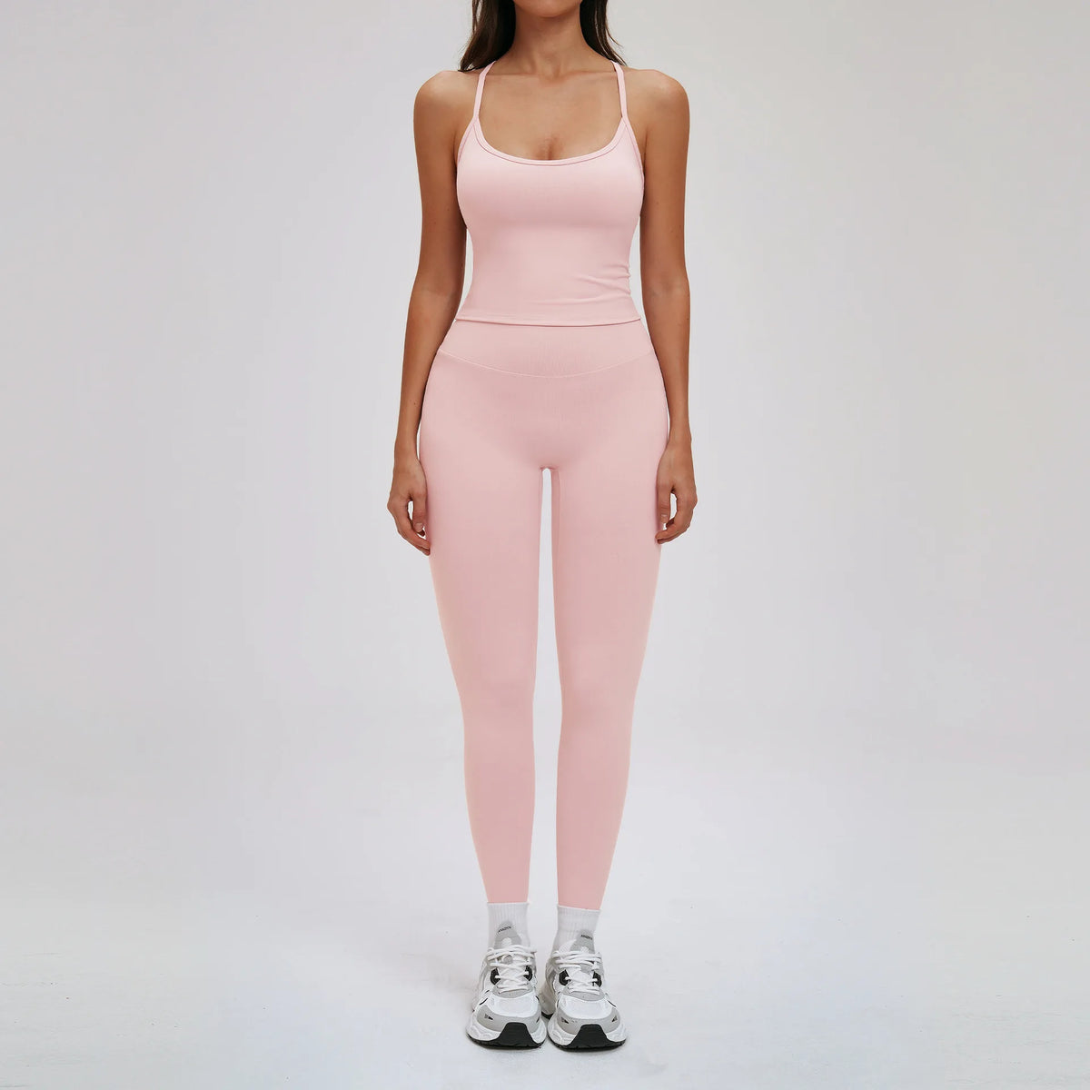 Yoga Short Sets Women Shockproof Slim Back Cross Sports Vest High Waist Leggings Fitness Suit Outdoor Gym Running Set Tracksuit