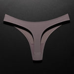 Ice Silk Leopard Women Panties Sexy G String Thong Seamless Underwear T Back Candy Color Girls Briefs Underpants Plus Size M-XXL