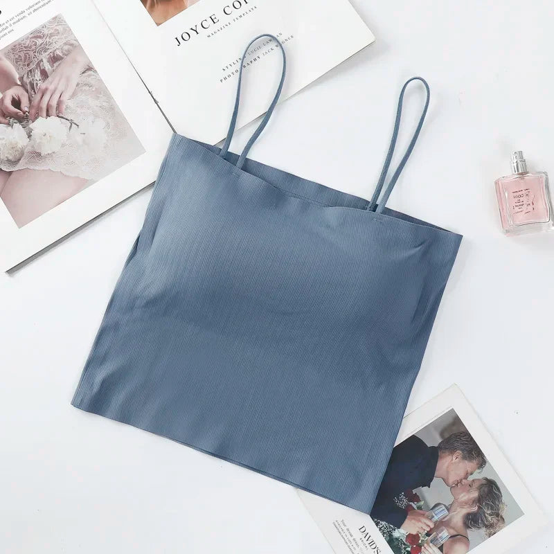Seamless Bra Summer Tube Tops Women Crop Tops with Removable Pads Sexy Lingerie Invisible Top