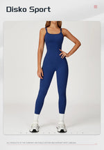 Hearuisavy Female Jumpsuit Long Elegant Sports Bodysuit Woman Gym Clothes Strappy Fitness Overalls Push Up Pilates Yoga Leotard