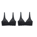 2Pcs/Set Seamless Bras For Women Wireless Push-Up Underwear Female Sexy Lingerie Deep V Brassiere Sleep Soft Intimates