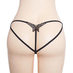 Double-Layer Thin Strap Sexy Thong Butterfly Embroidery Low Waist Sexy Bikini Pure Lace Sequins T-Shaped Panties Sexy G-strings