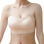 Push-Up Bras For Women Front Buckle Strapless Bra Seamless Invisible Bra Wireless Underwear Solid Color Sexy Lingerie S-XL