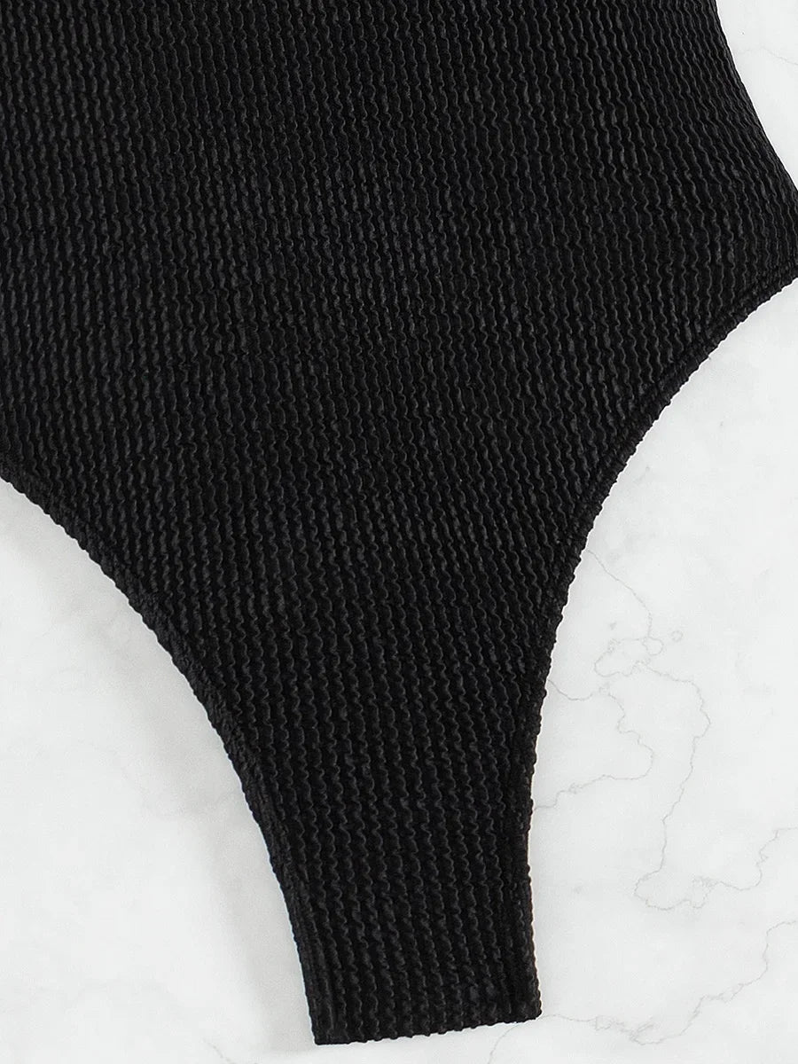 Splicing Backless Micro Thong Female Swimwear One Piece Swimsuit Women Monokini High Cut Leg Bather Bathing Suit Swim Beach Wear
