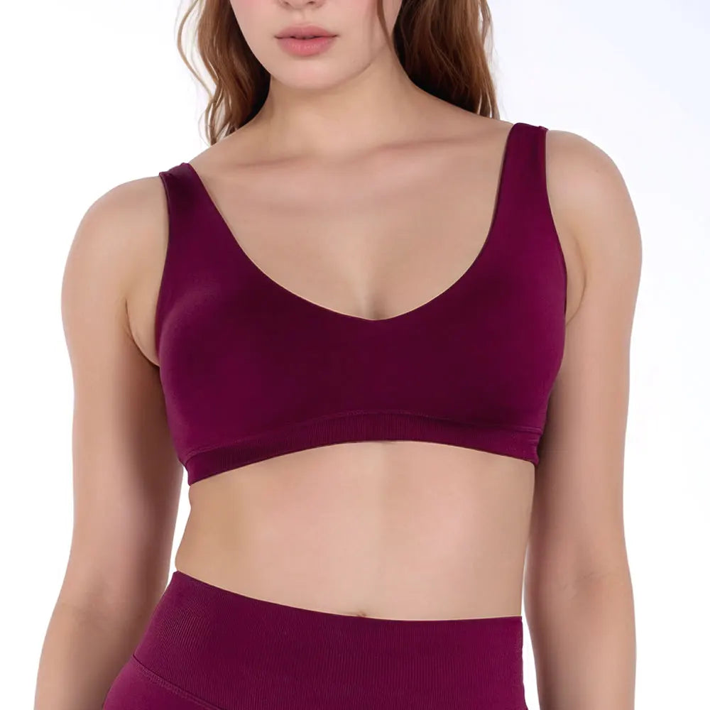 Scoop Back Sports Bra Women Shockproof Training Gym Bras Running Fitness Breathable Top Sports Vest High Impact Yoga Bras Woman