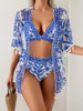 3 Pieces Strappy Bikini 2026 Women With Kimono High Waist Swimsuit Sexy Swimwear Female Bathers Bathing Swimming Swim Suit