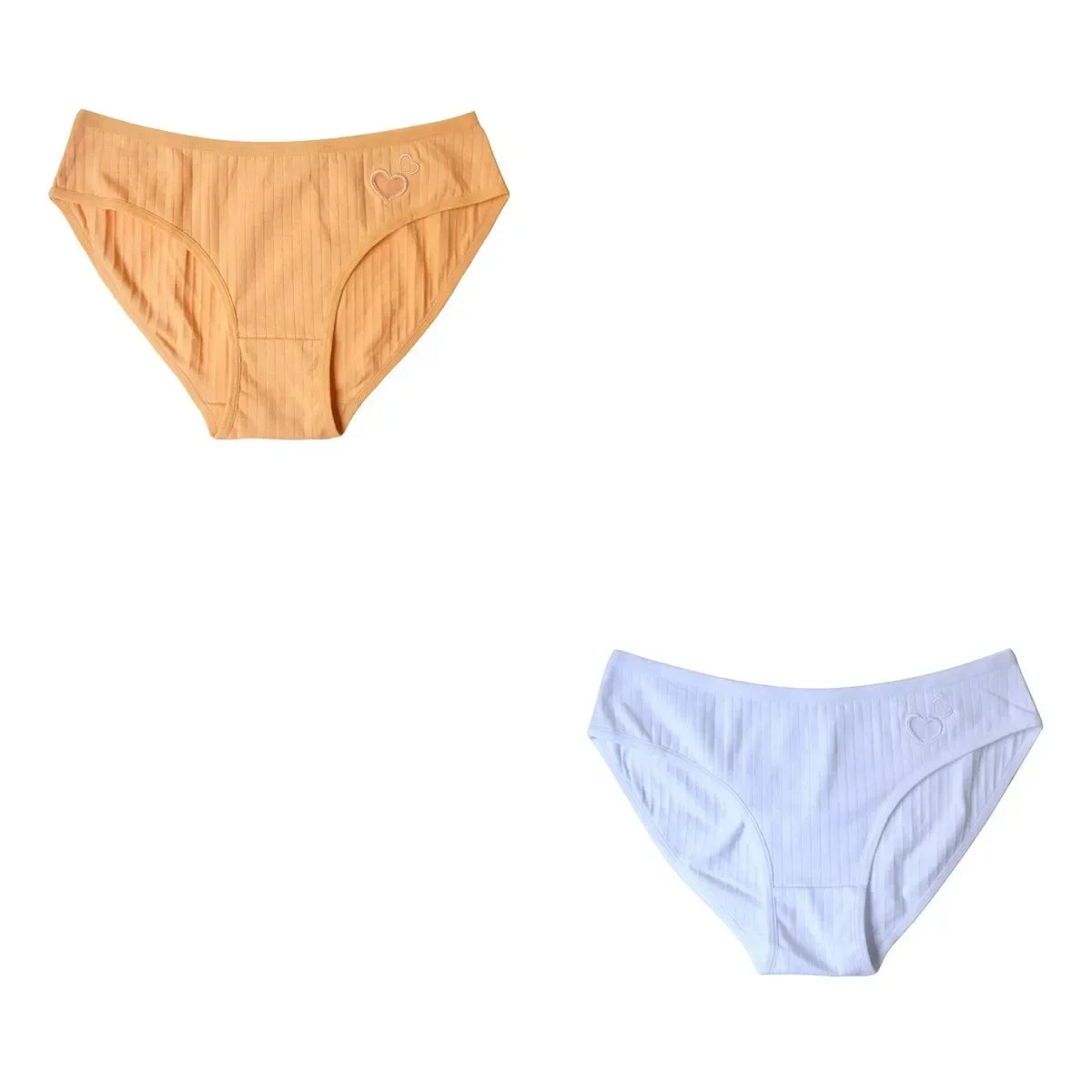 2Pcs/Set Cotton Panties For Women Briefs Low Rise Seamless Underwear Female Underpants Comfort Sexy Lingerie M-XL