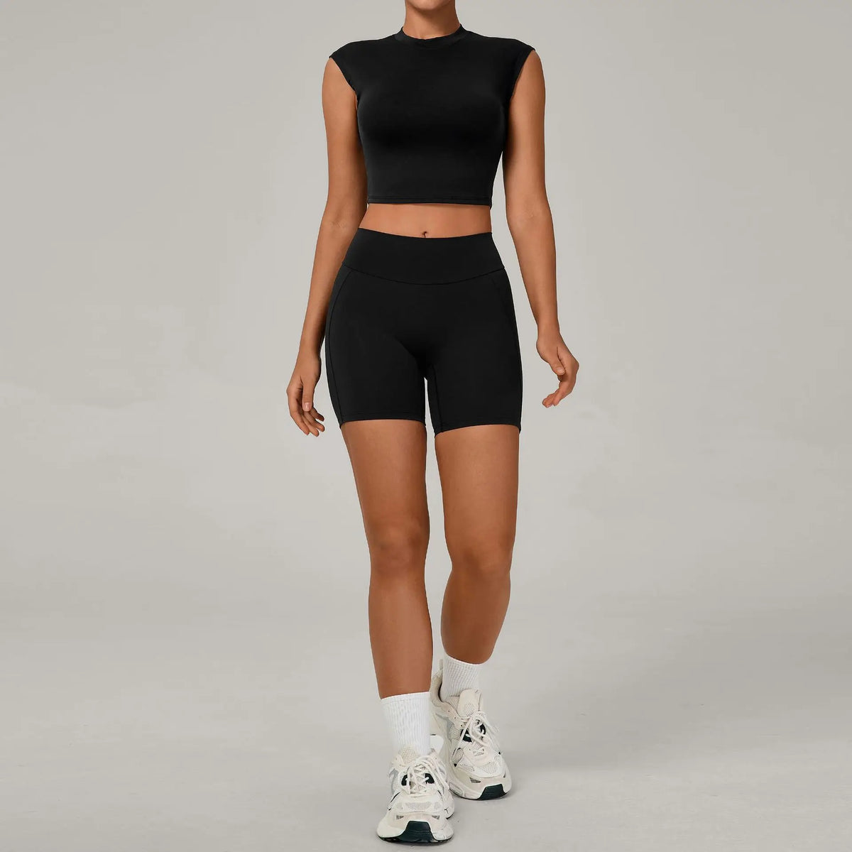 Naked Yoga Sets Women Quick Drying Slim Sports Shirt Fitness Suit Outdoors Sport High Waist Shorts Tight Running Workout Clothes