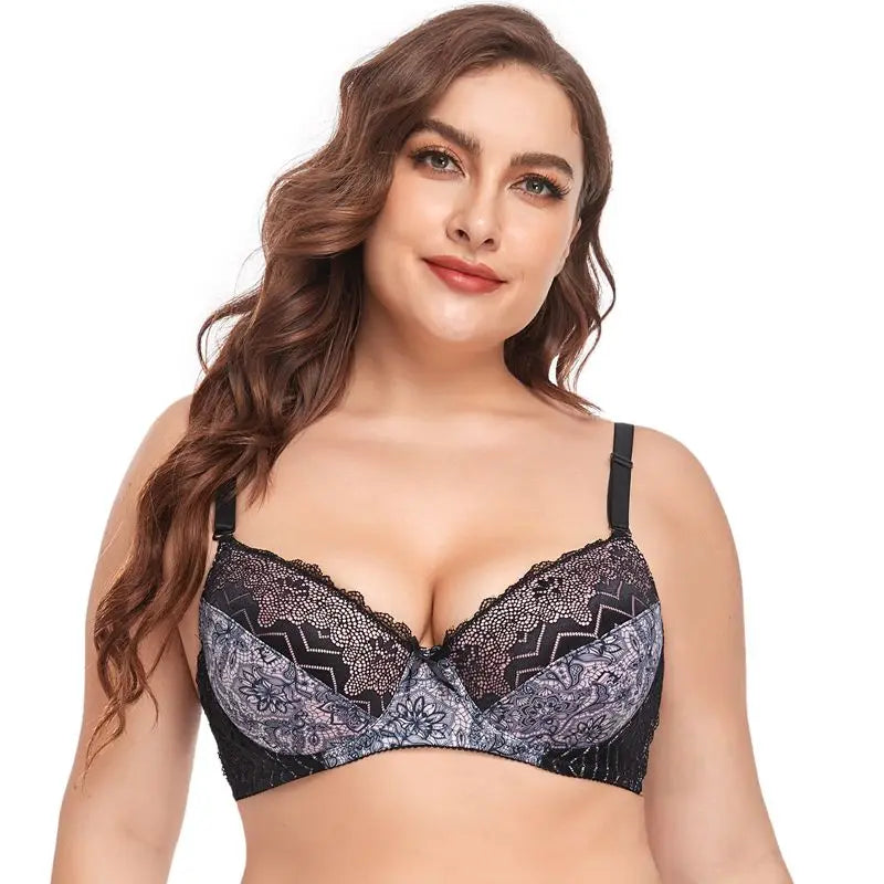 Beauwear 85D-110D plus size women 2 hook and eyes elastic underwear female sexy push up bras with light pad