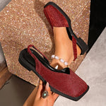 2026 New Low Heels Sandals Slip on Summer Shoes for Women Trend Fashion Platform Women