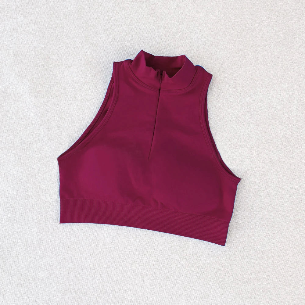 Drdfnamic High Neck Backless Sports Bra Support Back Cross Fitness Underwear Push-up Gym Clothes Workout Sports Tank Top XP400