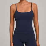 GYM Tank Top With Built In Bra women's Yoga clothing running Square Neck fitness vest beautiful back sports Workout